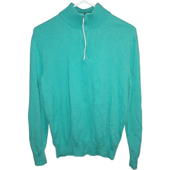 Ralph Lauren Polo Golf Half Zip Green Pull Over Shirt ( M )‎ - Picture 2 of 4